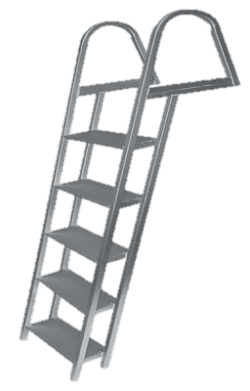 ASH2 5 Step Aluminum Pontoon Dock Ladder